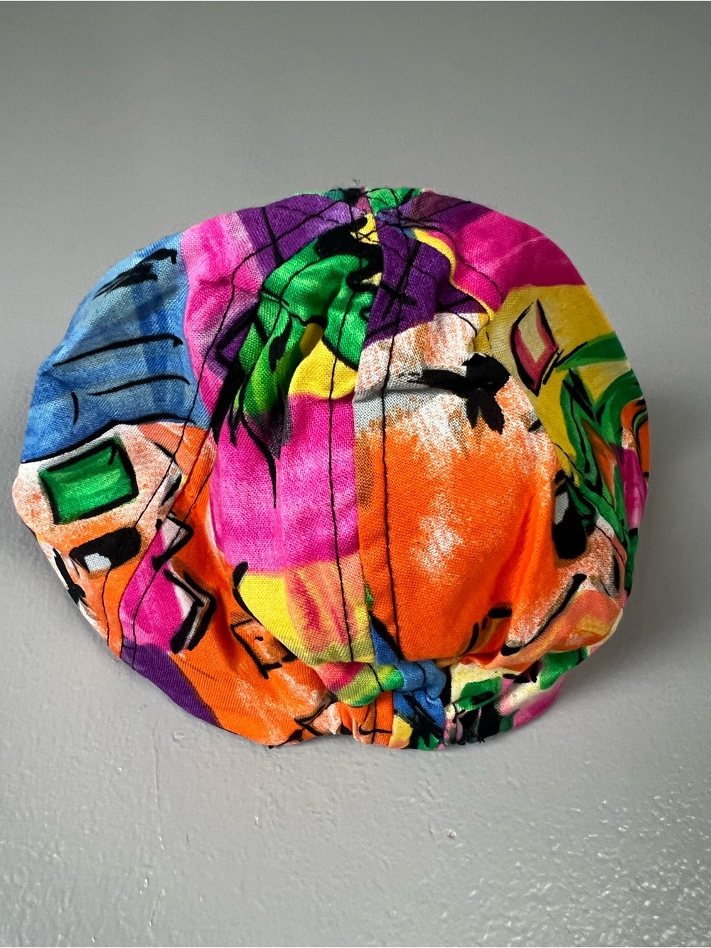 VTG 80s 90s Made in USA Abstract Artsy Graphic Print Dad Hat Baseball Cap - Picture 4 of 4